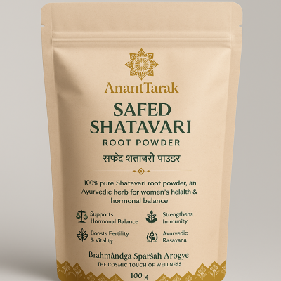 Safed Shatavari Root Powder – 100% Pure Shatavari for Women’s Health & Hormonal Balance (100g)